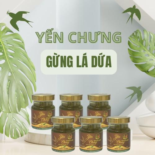 Set Yến Chưng Gừng Lá Dứa 6 Hũ