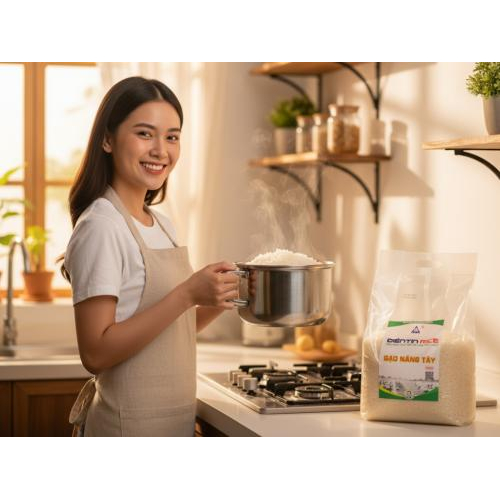 Gạo Nàng Tây R24 Điền Tín 5 Kg – Hữu Cơ, Thơm Ngọt Dẻo Mềm
