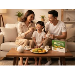 Bánh Hạnh Nhân Trà Xanh Phô Mai Tiến Anh 350g – Đặc Sản Chợ Mới