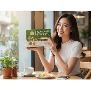 Bánh Hạnh Nhân Trà Xanh Phô Mai Tiến Anh 350g – Đặc Sản Chợ Mới