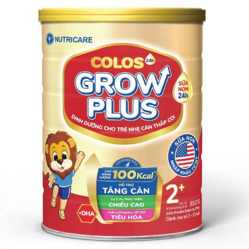 Sữa Nutricare Colos24H Grow Plus 2+ Lon 850gr (2-10 Tuổi)